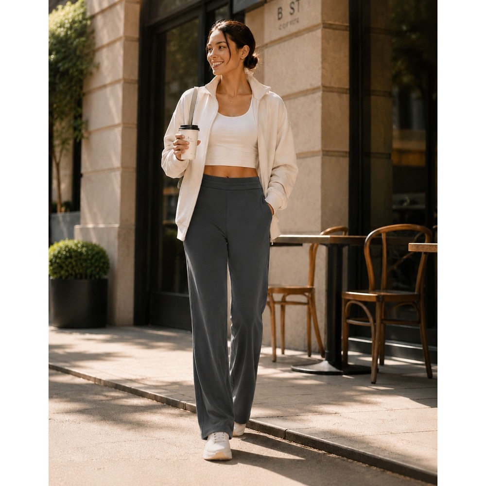 Lululemon Softstreme High-Rise Straight-Leg Pant Charcoal Grey 6